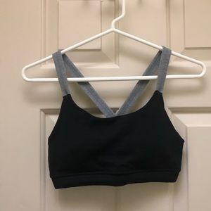 Athleta Sports Bra Size XS Black and Grey